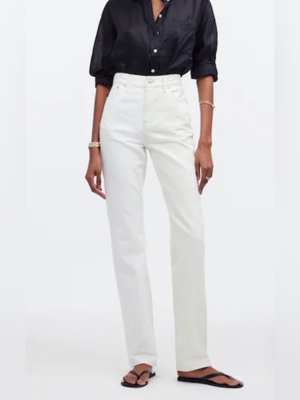 Madewell High-Rise Straight Jeans in White